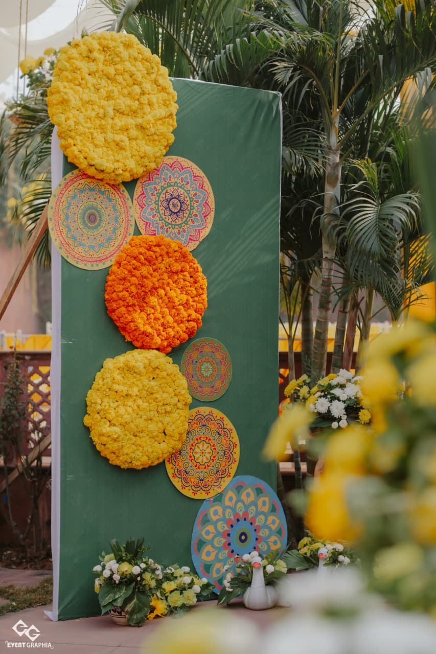 Akash & Tulika Destination Wedding Haldi at Puratan Qila, Ranthambore - custom styling by Saaj Weddings